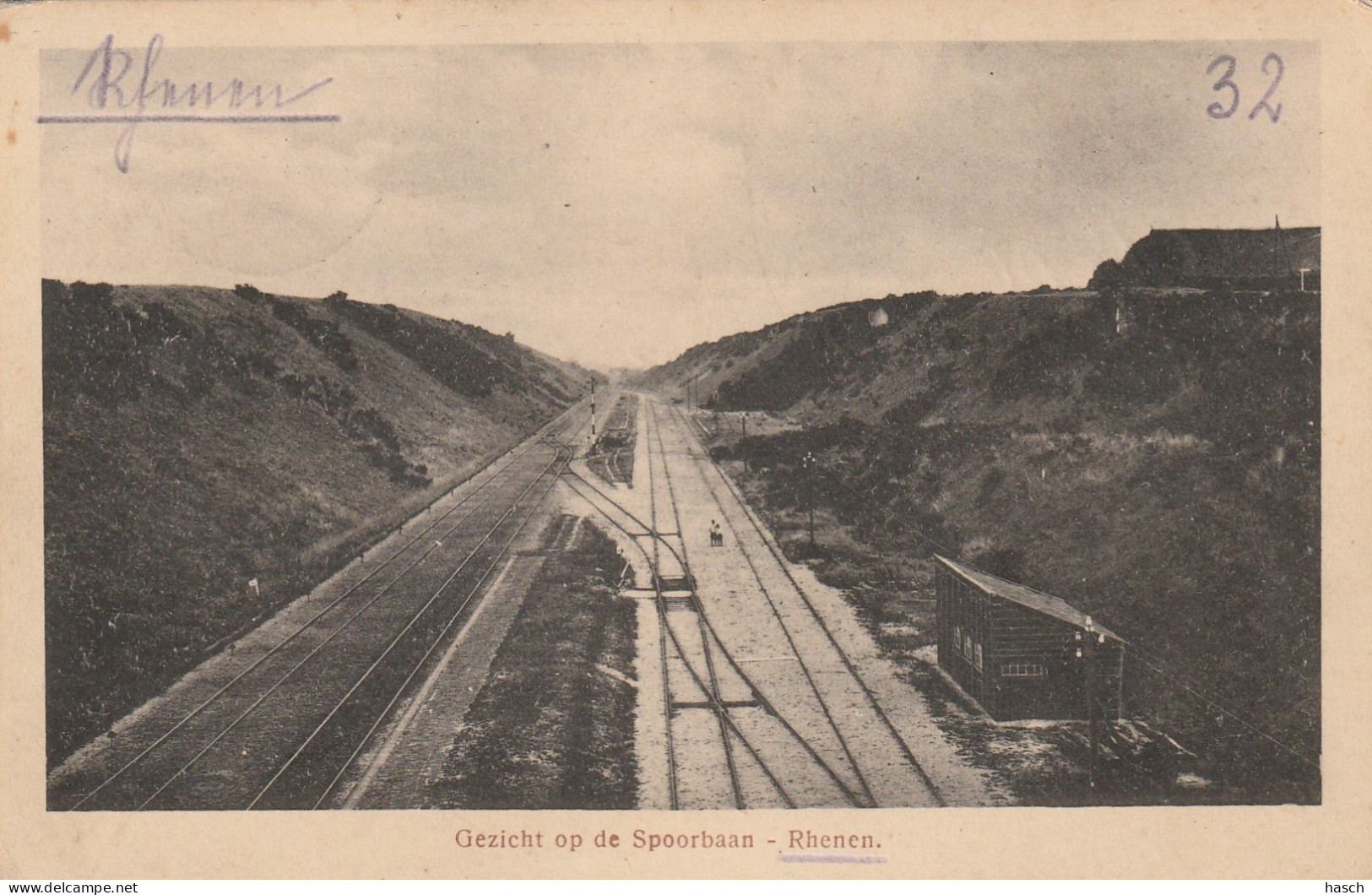 4894 273 Rhenen, Gezicht Op De Spoorbaan 1918 Met LBPK 1365 Rhenen 2 - Rhenen