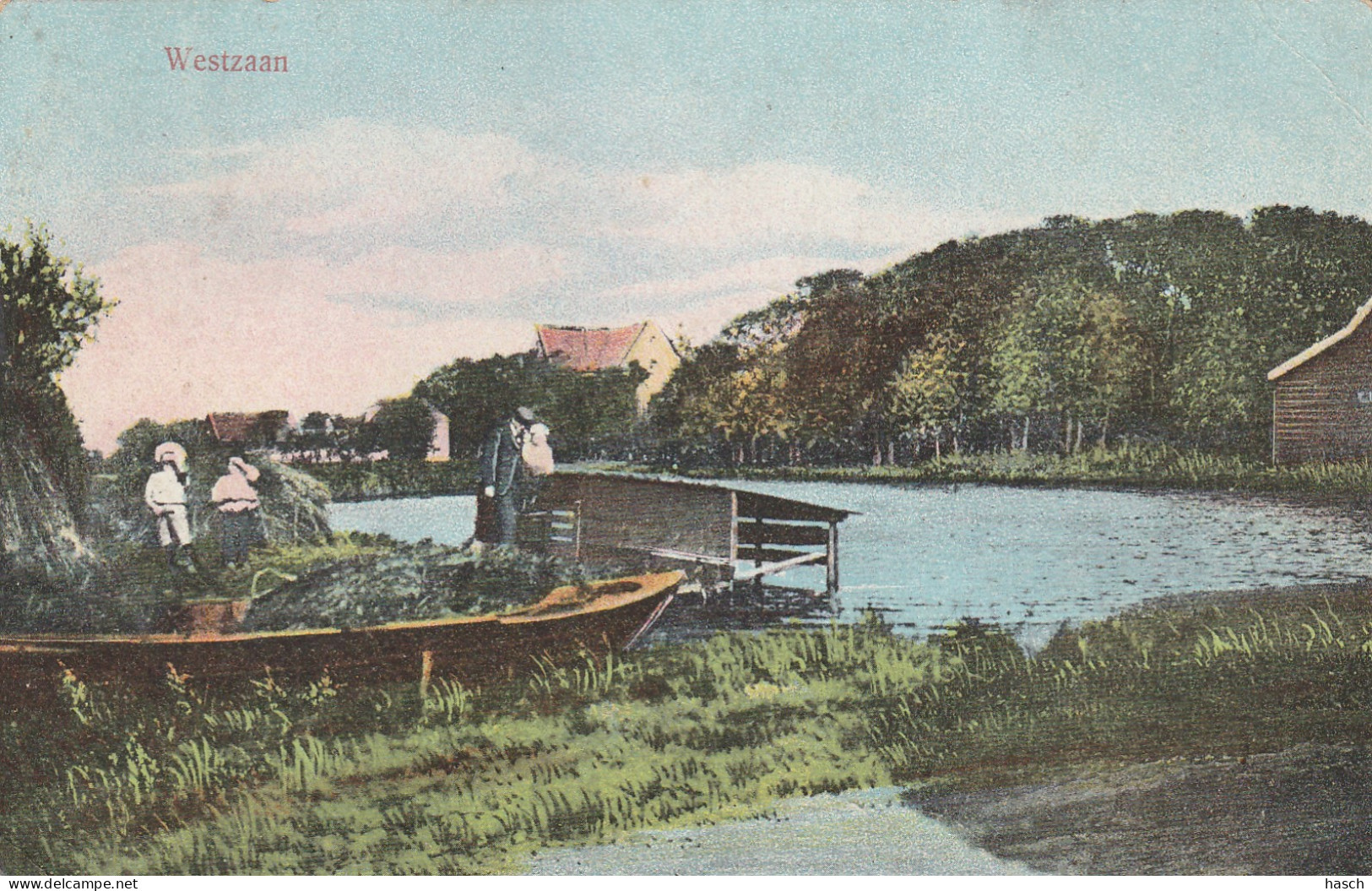 4894 315 Westzaan (Geanimeerd + Bootje) 1928 Met LBPK 1270 Oosthuizen - Zaanstreek