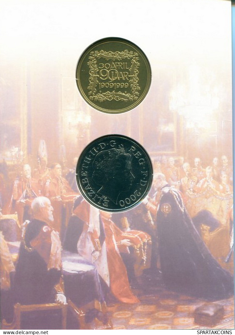 UK 2000 5 POUND QUEEN MOTHER AND PRINSES JULIANA CENTENARY #SET1069.7.E - Mint Sets & Proof Sets
