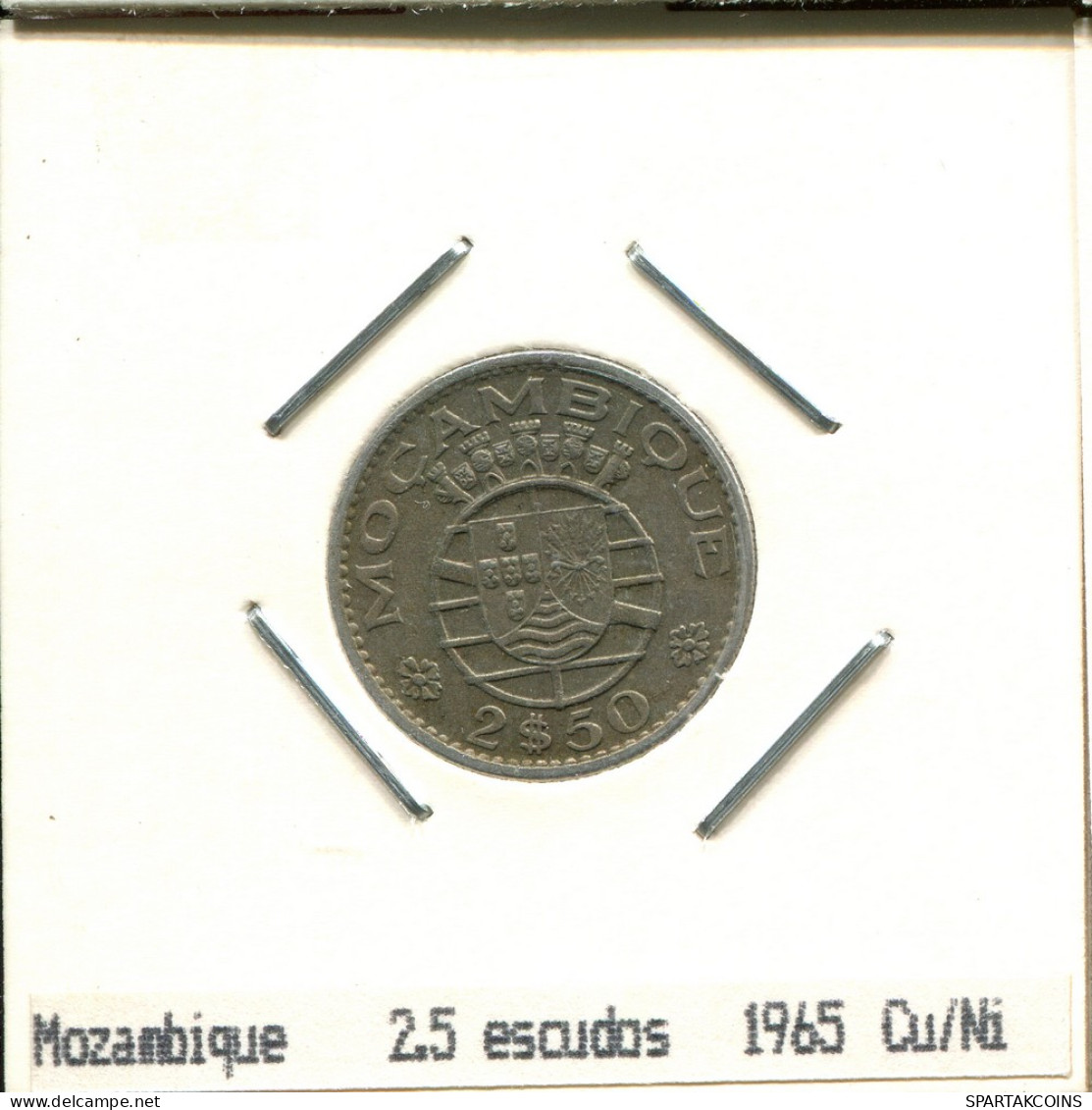 2$50 ESCUDOS 1965 MOZAMBIQUE Moneda #AS413.E - Mozambique