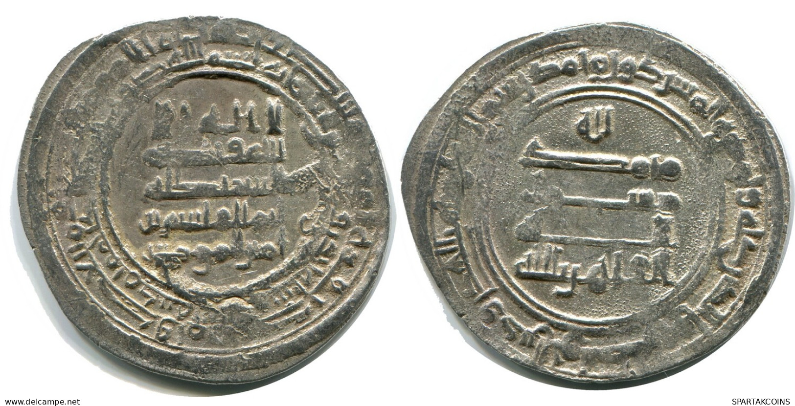 ABBASIDEN MADINAT AL-SALAM 321 AH AL-QAHIR BILLAH SILVER DIRHAM Medieval Islamic Coin #AH173..E - Orientales