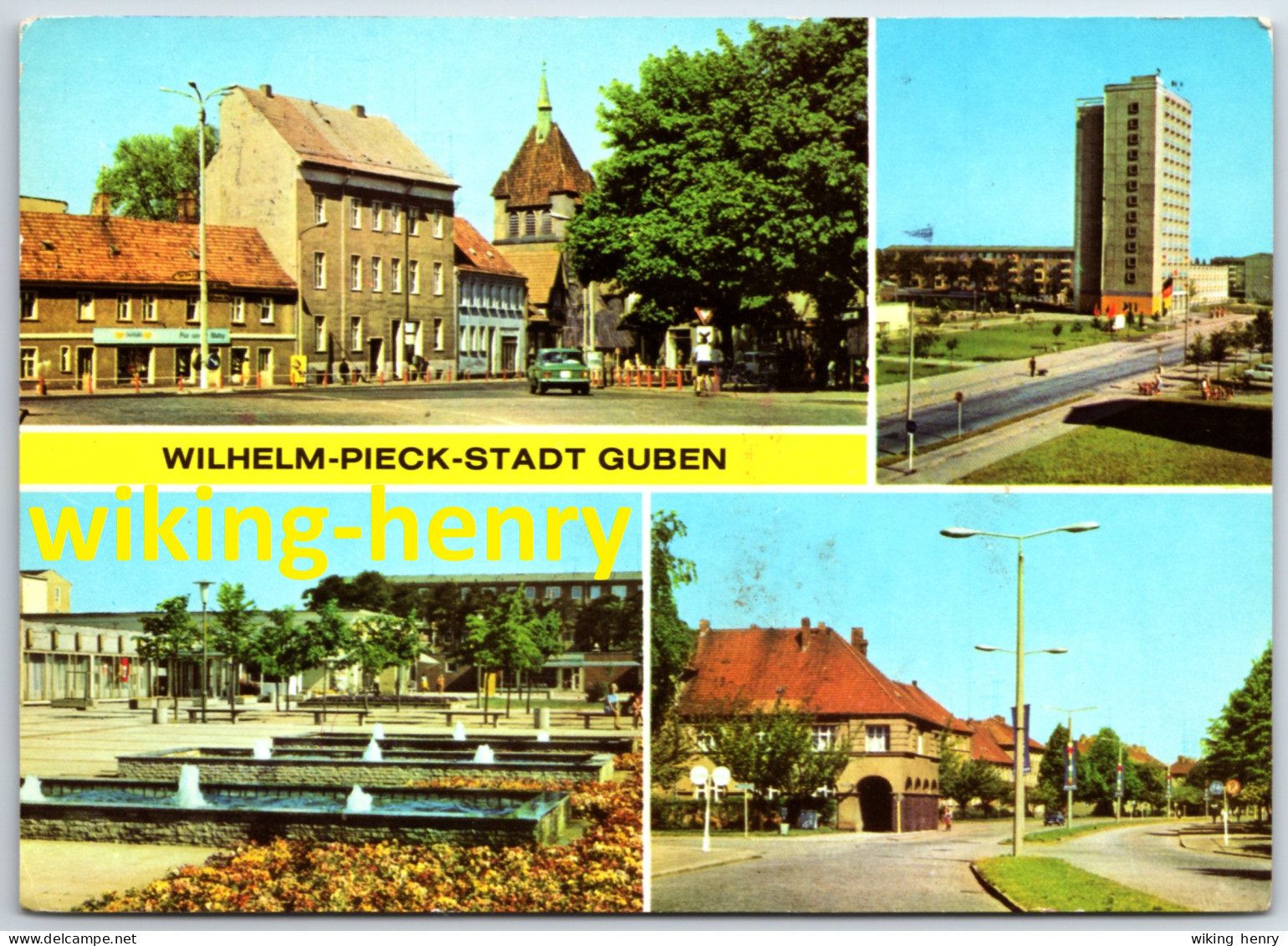 Guben - Mehrbildkarte 8   Wilhelm Pieck Stadt - Guben