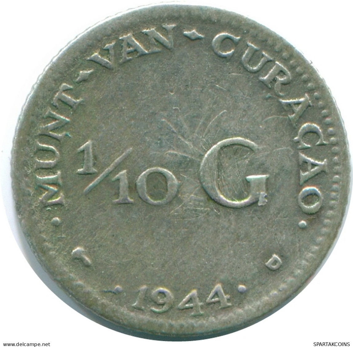 1/10 GULDEN 1944 CURACAO NIEDERLANDE SILBER Koloniale Münze #NL11805.3.D - Curaçao