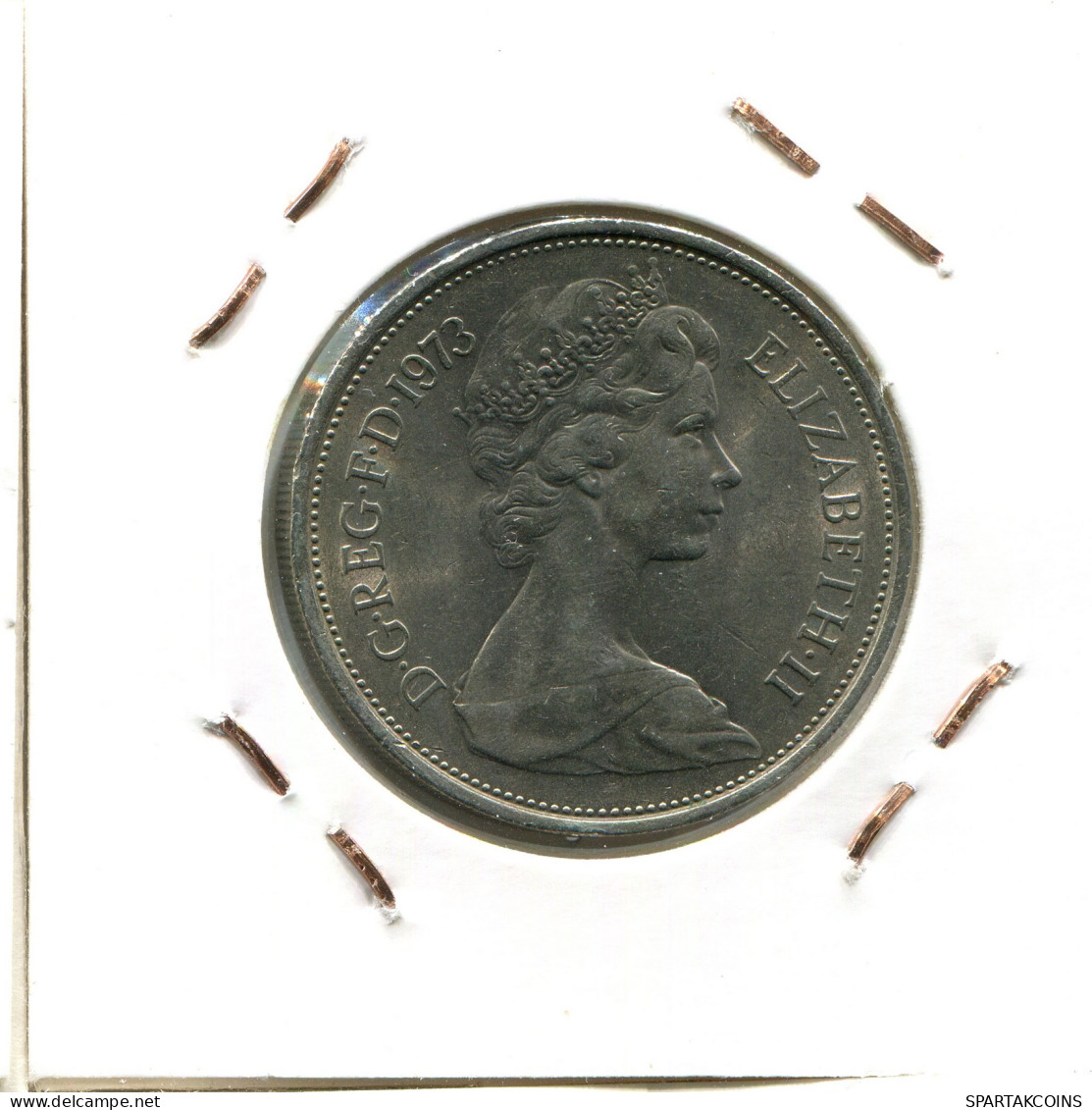 10 PENCE 1973 UK GROßBRITANNIEN GREAT BRITAIN Münze #AW213.D - 10 Pence & 10 New Pence