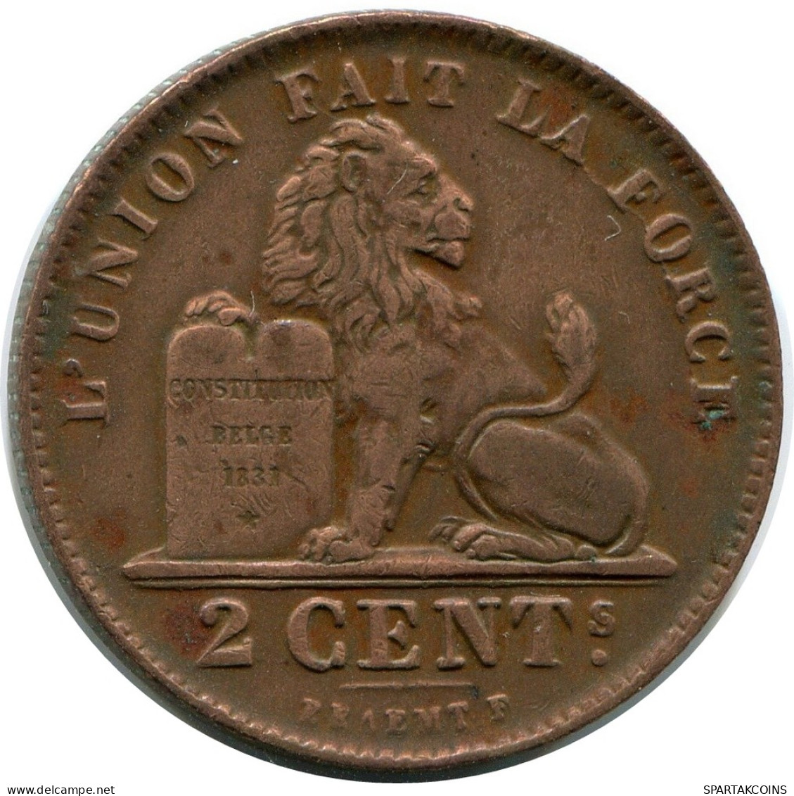 2 CENTIMES 1919 Französisch Text BELGIEN BELGIUM Münze #BA432.D - 2 Cent