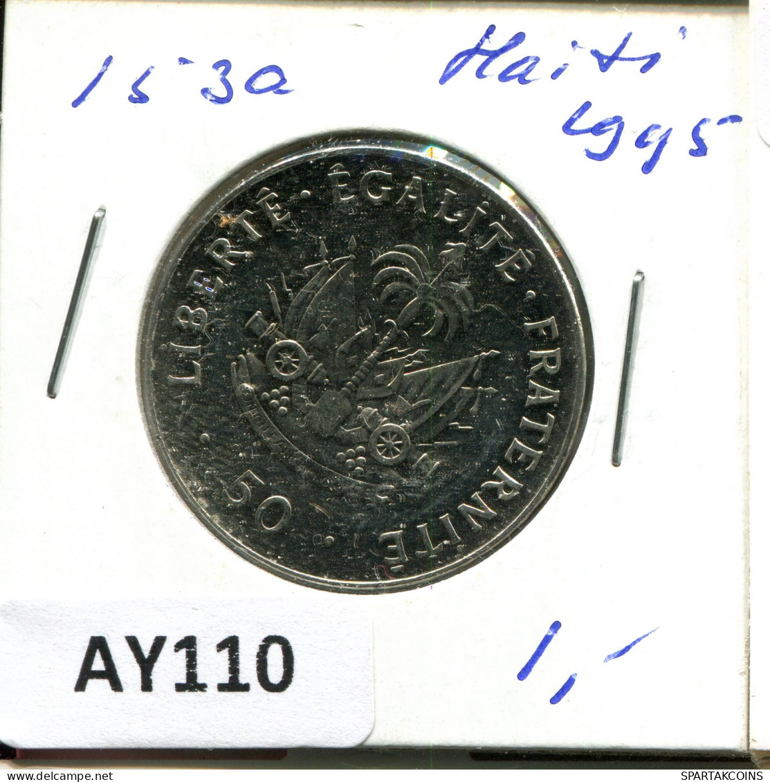 50 CENTIMES 1995 HAITI Münze #AY110.2.D - Haití