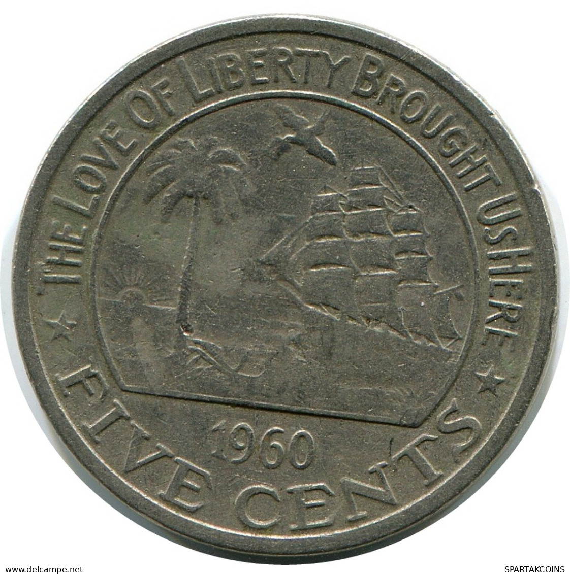 5 CENTS 1960 LIBERIA Münze #AP916.D - Liberia