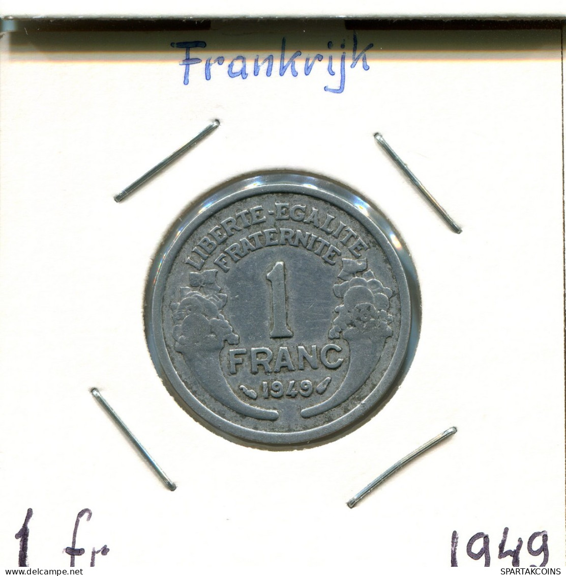 1 FRANC 1949 FRANKREICH FRANCE Französisch Münze #AM297.D - 1 Franc