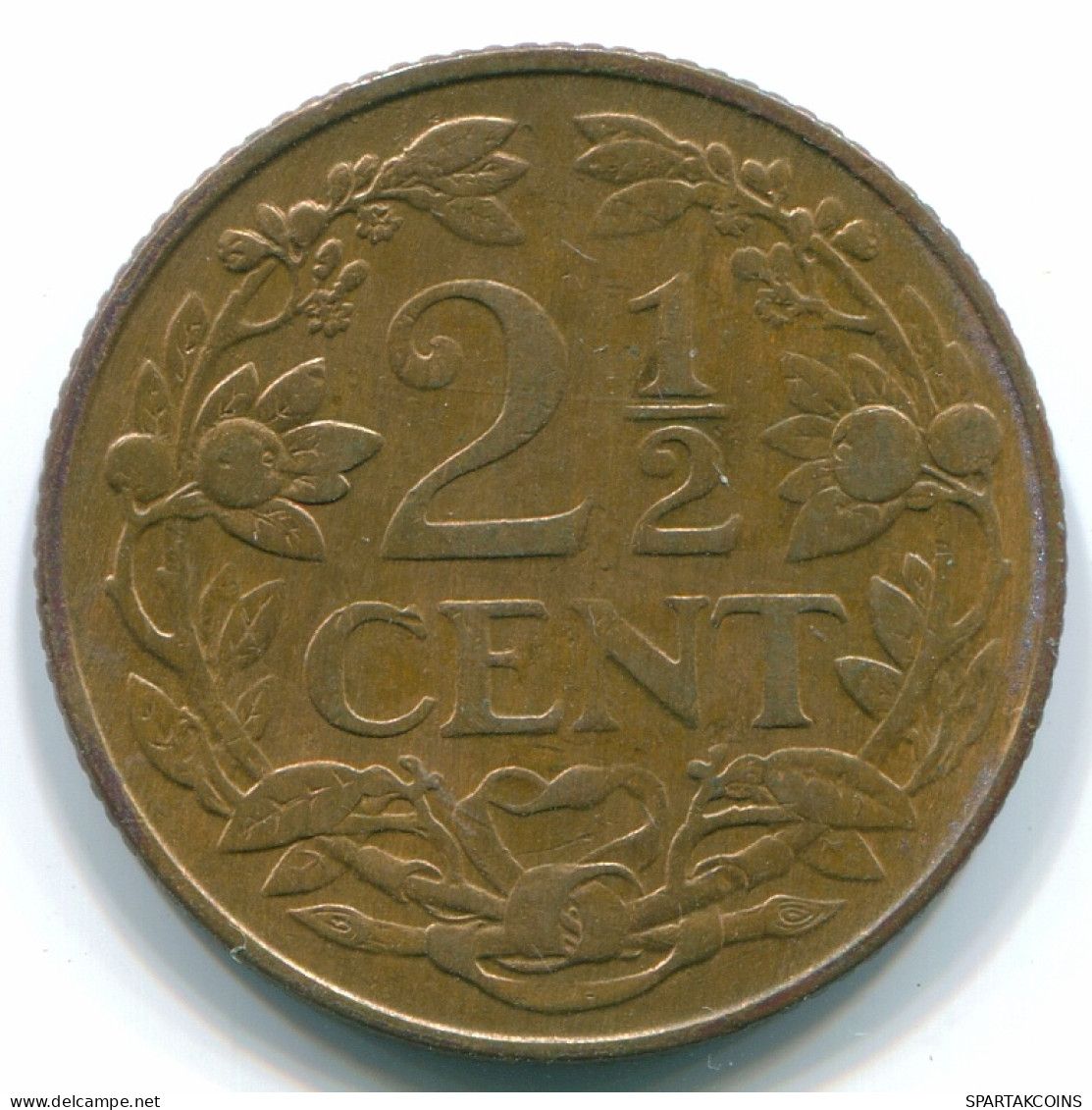 2 1/2 CENT 1956 CURACAO NIEDERLANDE Bronze Koloniale Münze #S10174.D - Curaçao