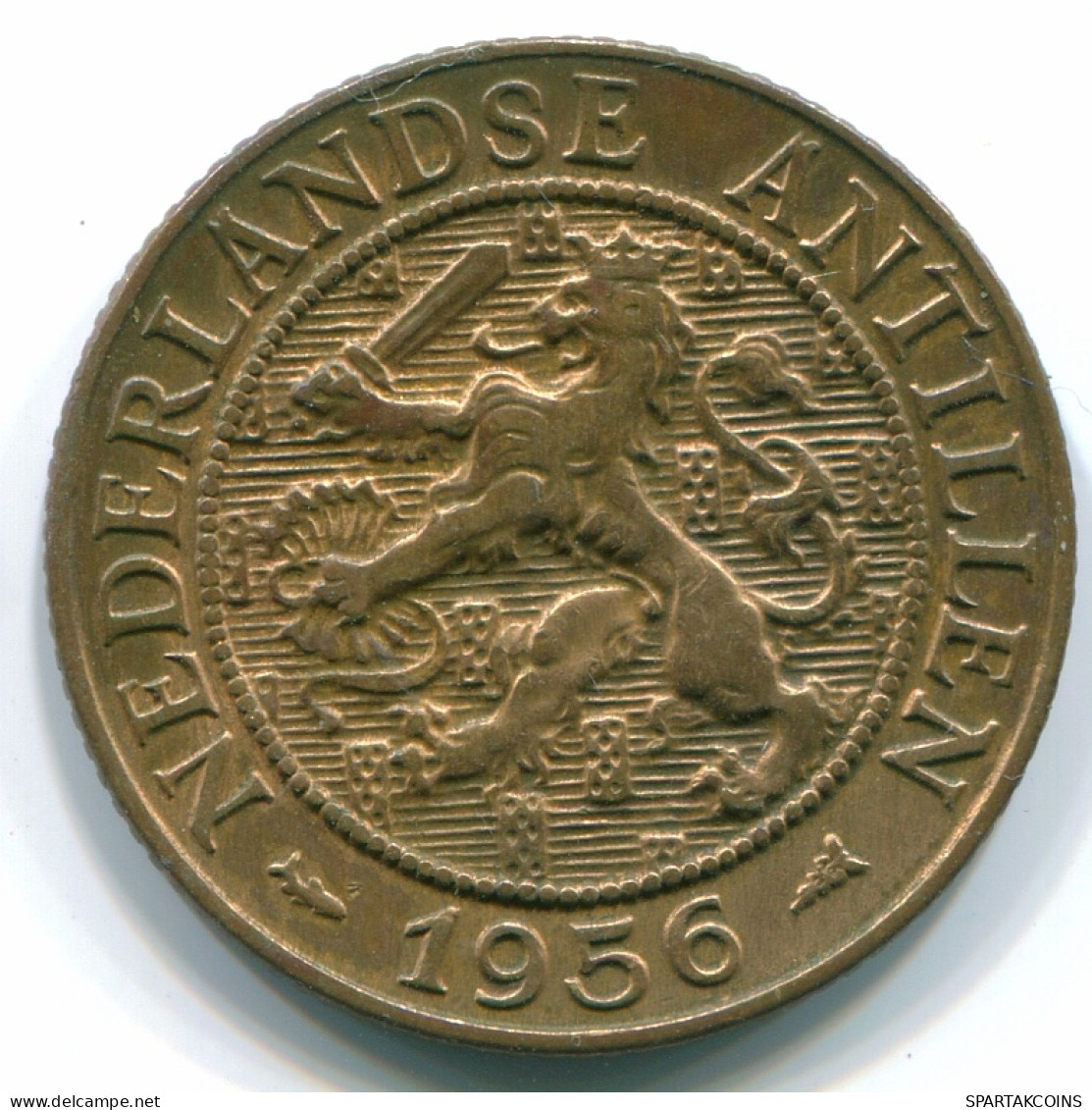 2 1/2 CENT 1956 CURACAO NIEDERLANDE Bronze Koloniale Münze #S10174.D - Curaçao