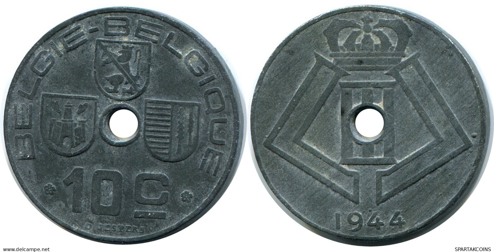 10 CENTIMES 1944 BELGIE-BELGIQUE BELGIEN BELGIUM Münze #BA408.D - 10 Centimes & 25 Centimes