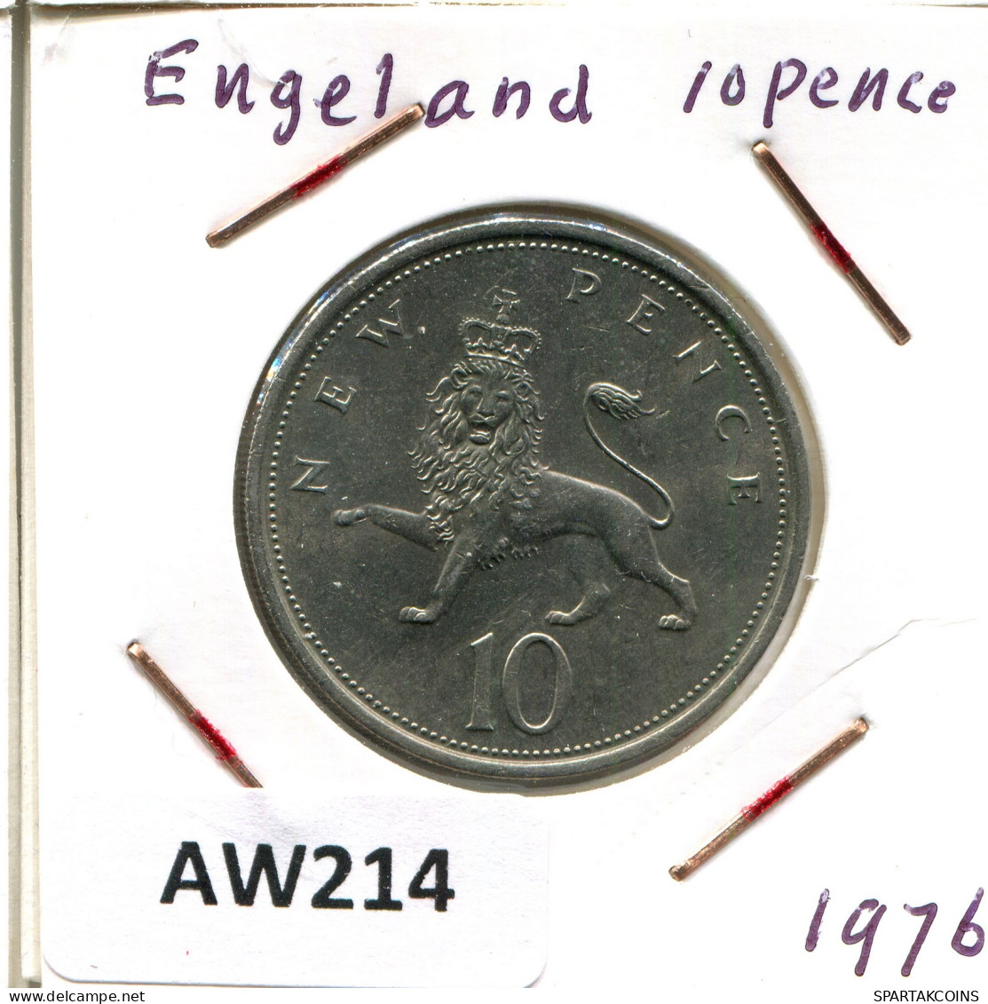 10 PENCE 1976 UK GROßBRITANNIEN GREAT BRITAIN Münze #AW214.D - 10 Pence & 10 New Pence