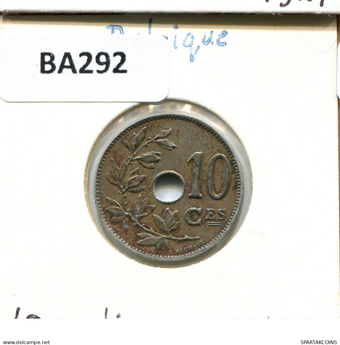 10 CENTIMES 1927 FRENCH Text BELGIQUE BELGIUM Pièce #BA292.F - 10 Centimes
