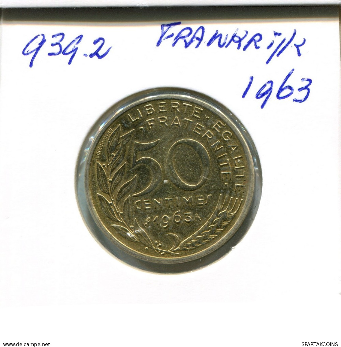 50 CENTIMES 1963 FRANCE Pièce Française #AN230.F - 50 Centimes