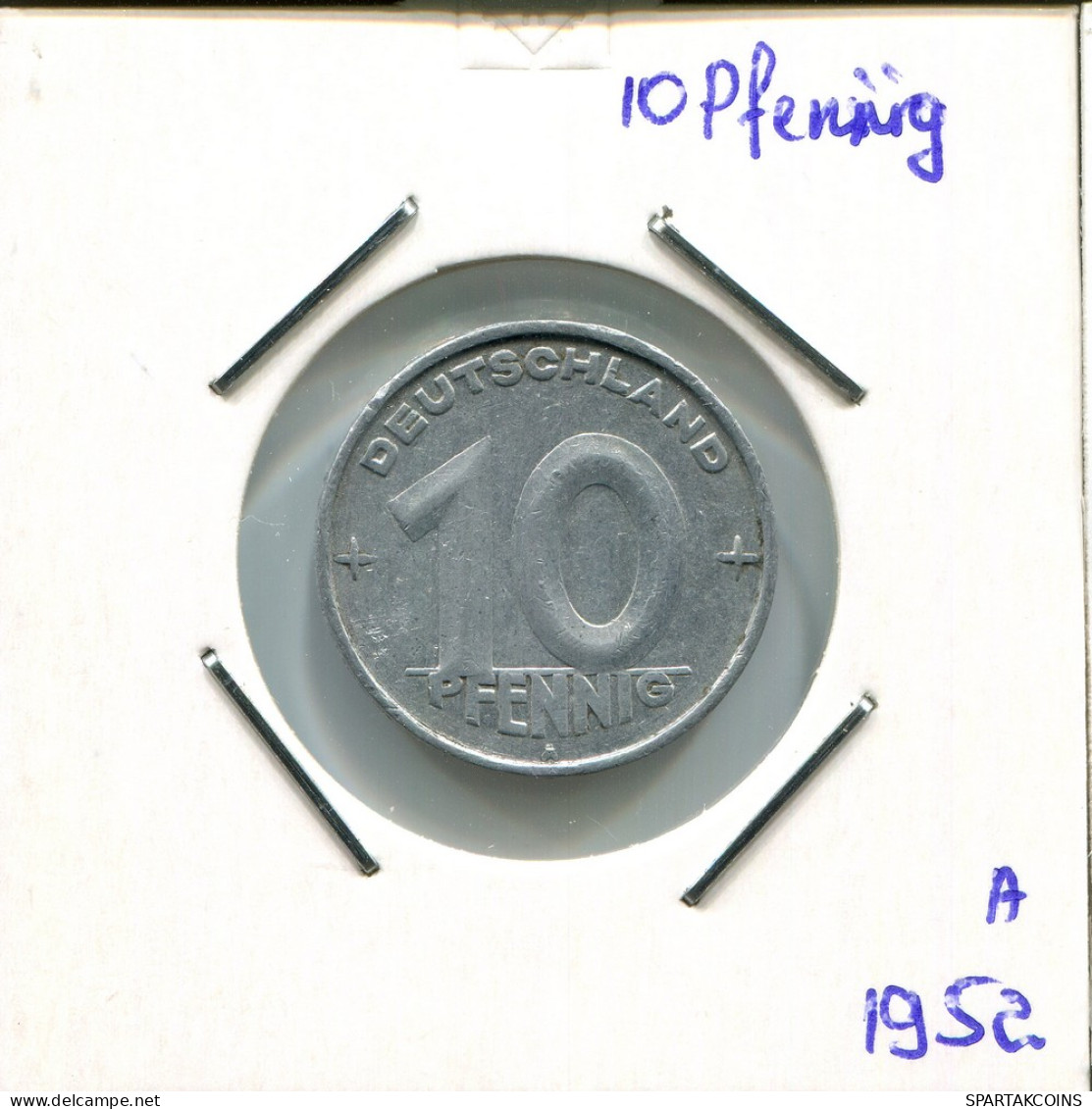 10 PFENNIG 1952 DDR EAST ALLEMAGNE Pièce GERMANY #AR757.F - 10 Pfennig