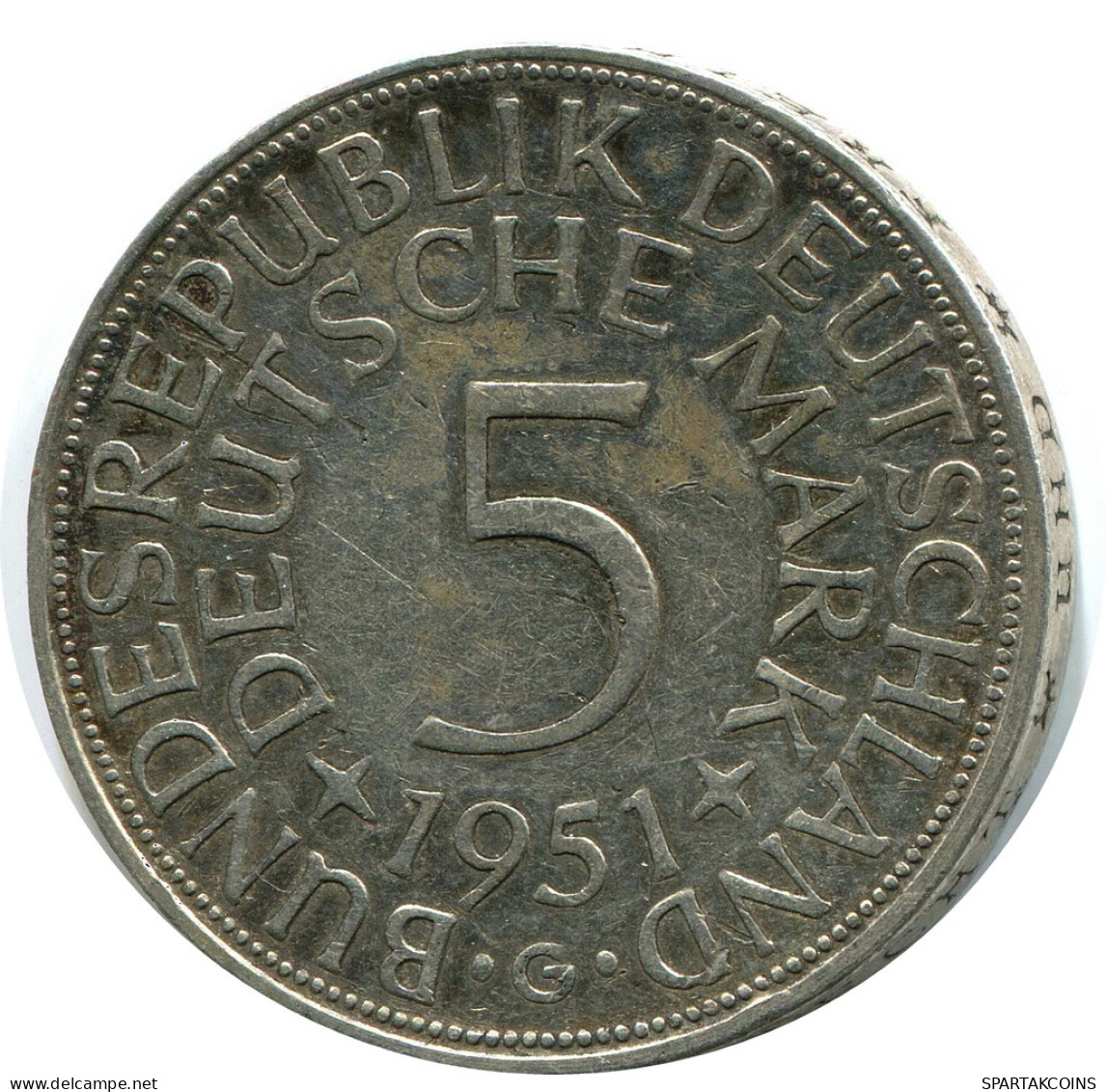 5 DM 1951 G BRD ALLEMAGNE Pièce GERMANY #DB337.F - 5 Mark