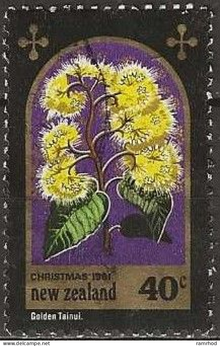 NEW ZEALAND 1981 Christmas  -40c. - Golden Tainui (flower) FU - Used Stamps