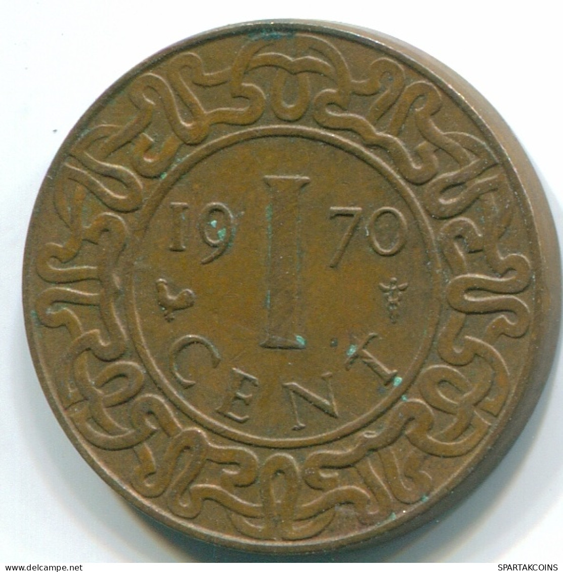 1 CENT 1970 SURINAME NÉERLANDAIS NETHERLANDS Bronze Cock Colonial Pièce #S10956.F - Surinam 1975 - ...