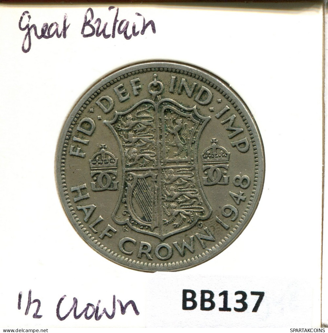 HALF CROWN 1948 UK GRANDE-BRETAGNE GREAT BRITAIN Pièce #BB137.F - K. 1/2 Crown