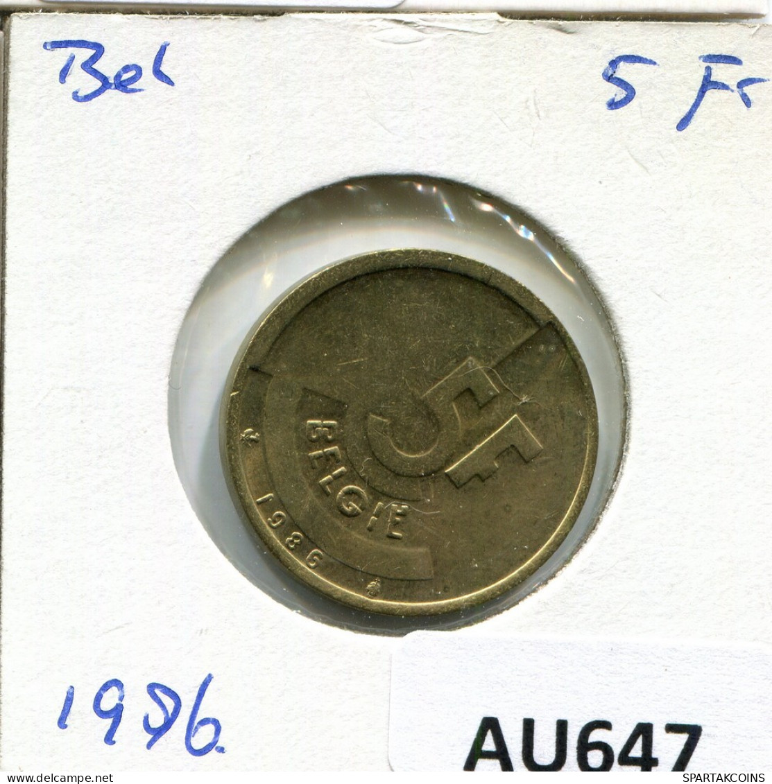 5 FRANCS 1996 DUTCH Text BELGIUM Coin #AU647.U - 5 Frank