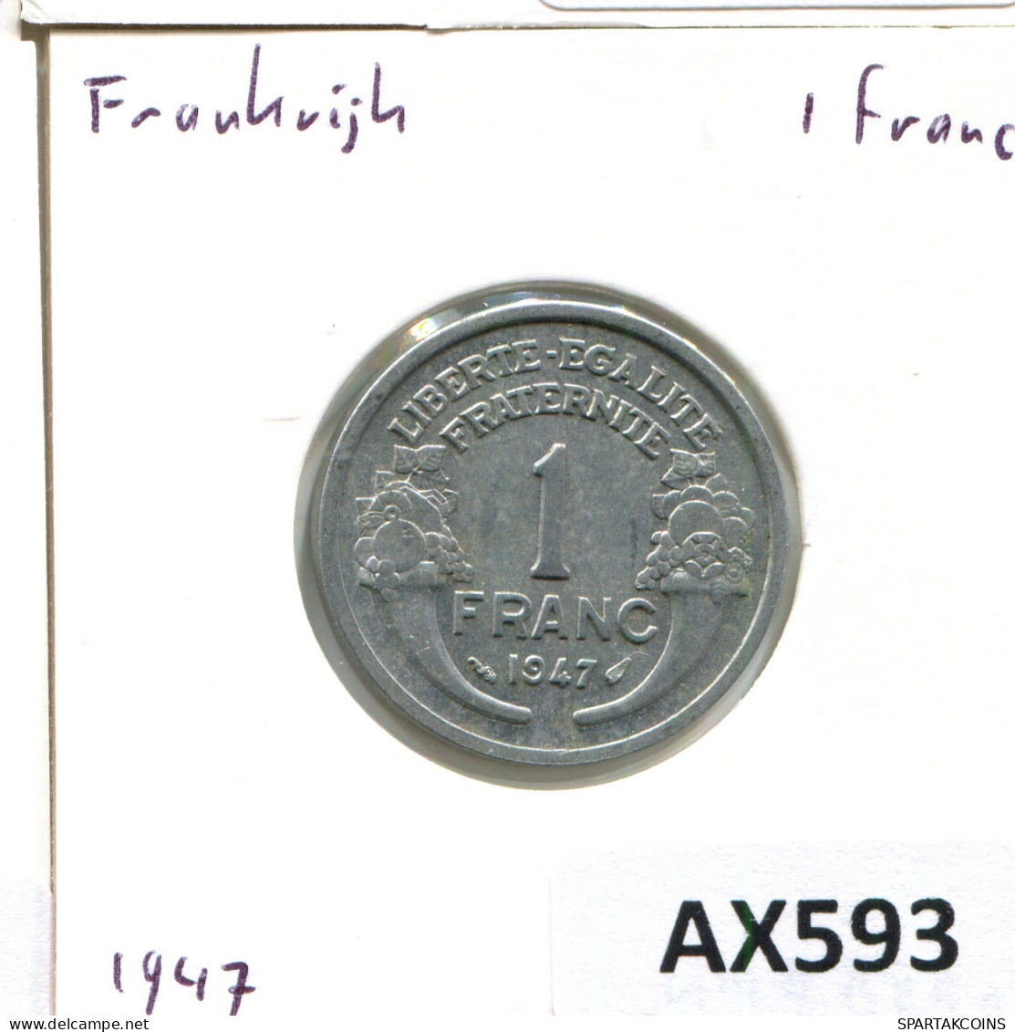 1 FRANC 1947 FRANCE Coin #AX593 - 1 Franc