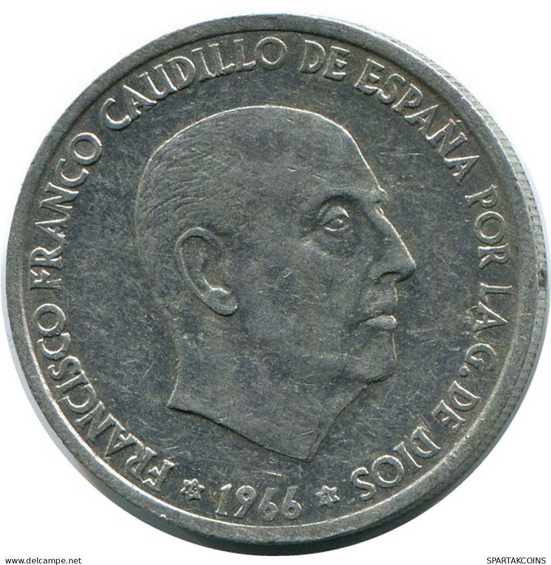 50 CENTIMOS 1966 SPAIN Coin #AR162.U - 50 Céntimos