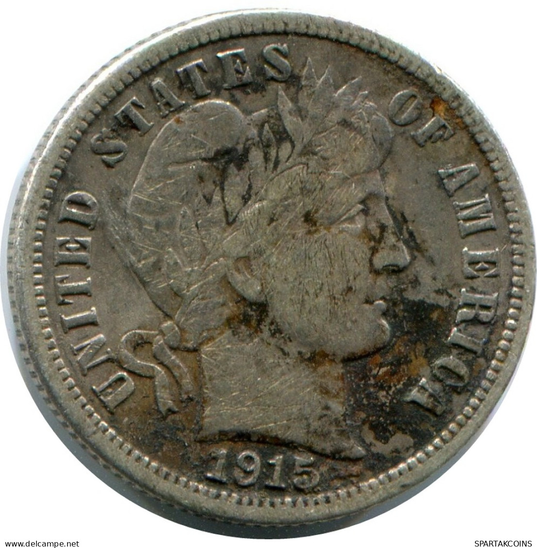 10 CENTS 1915 USA SILVER Coin #AZ093.U - E.Cents De 2, 3 & 20