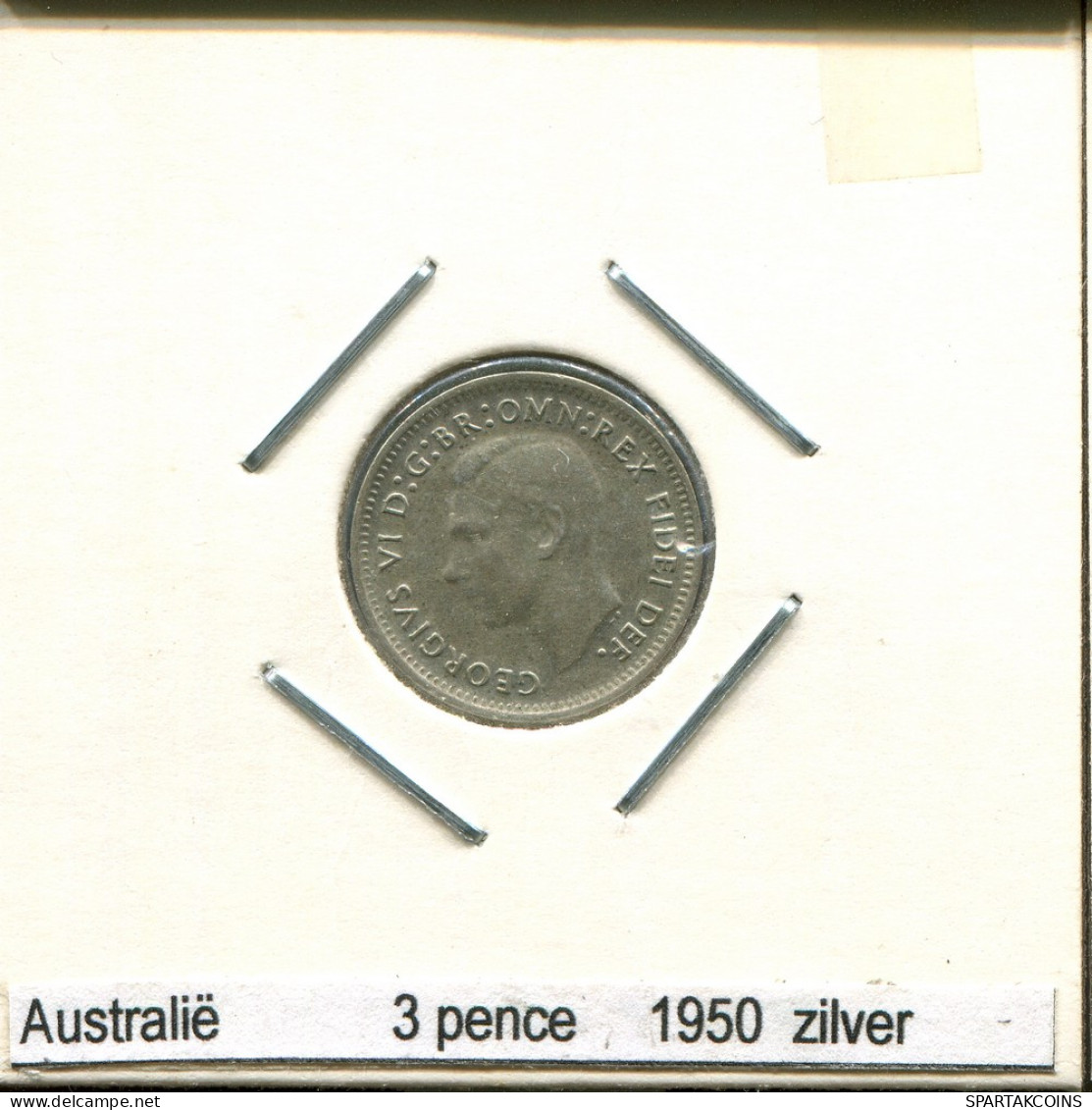 3 PENCE 1950 AUSTRALIA SILVER Coin #AS250.U - Threepence