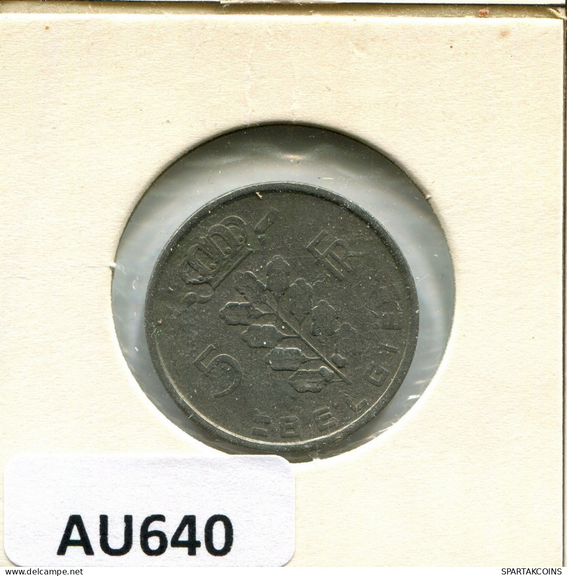 5 FRANCS 1949 DUTCH Text BELGIUM Coin #AU640.U - 5 Franc