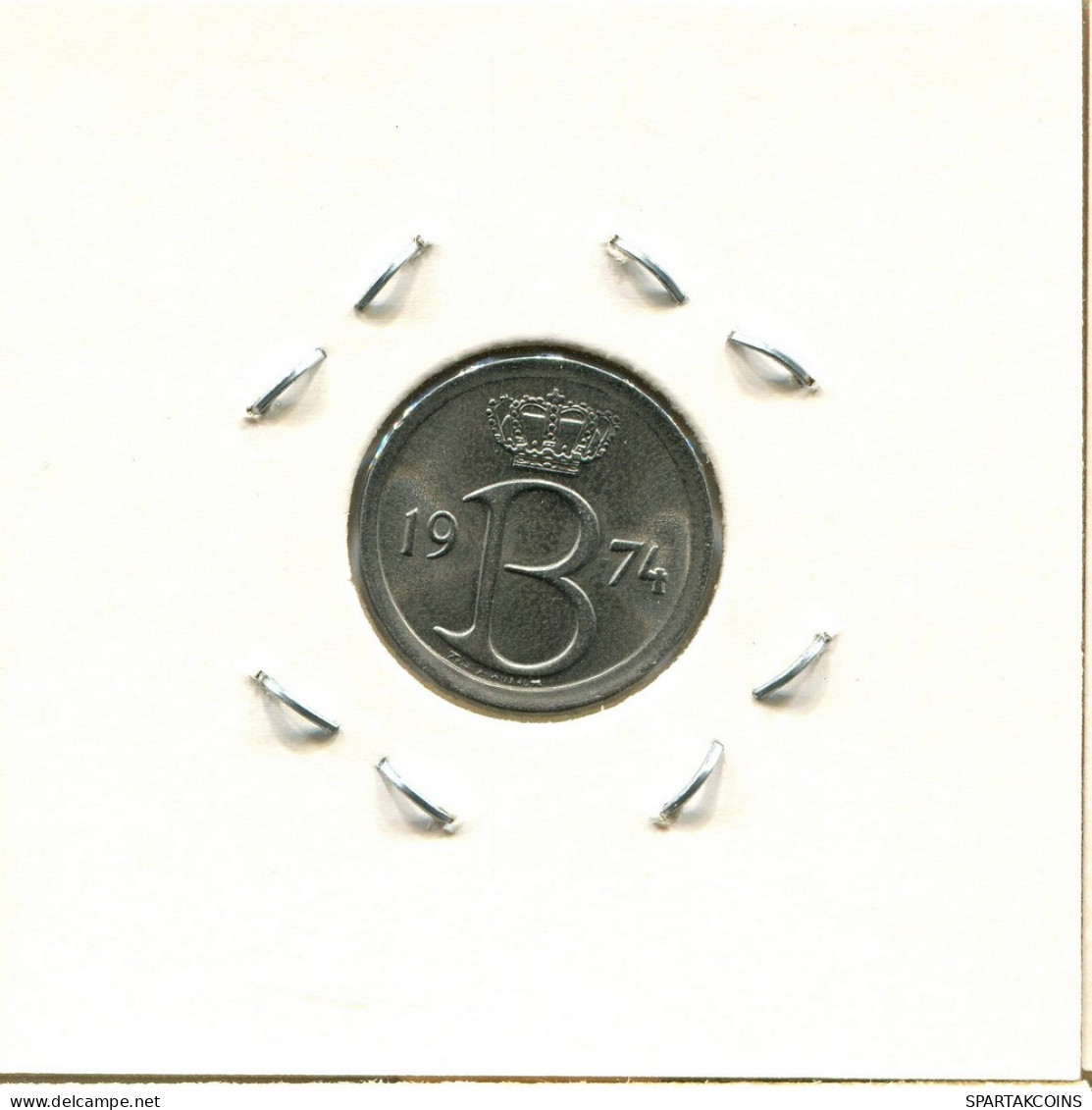 25 CENTIMES 1974 FRENCH Text BELGIUM Coin #BA342.U - 25 Centimes