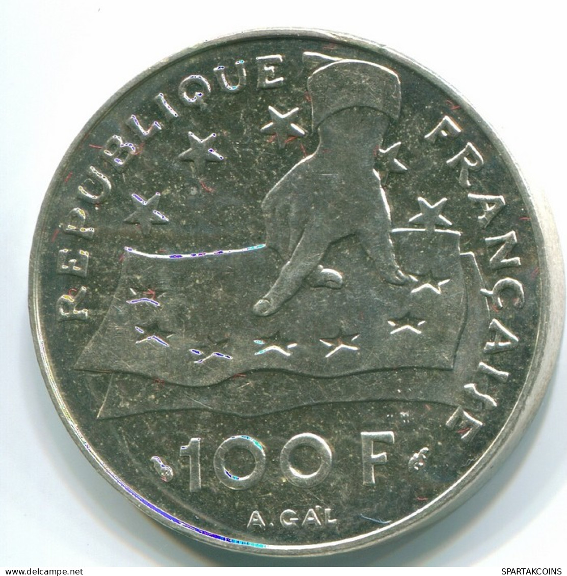 100 FRANCS 1991 FRANCE Coin Silver UNC #FR1041.35 - 100 Francs