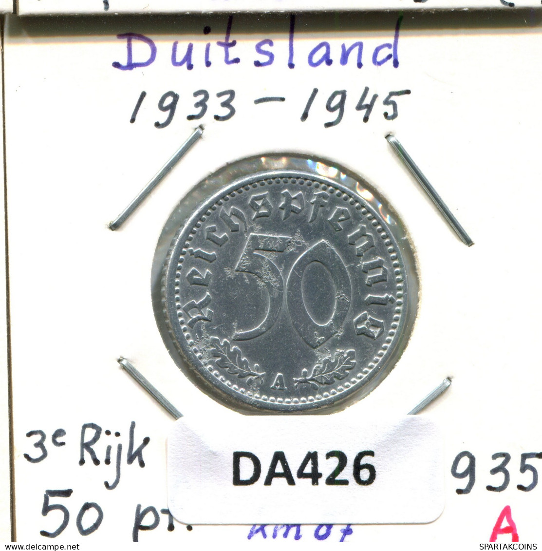 50 REICHSPFENNIG 1935 A GERMANY Coin #DA426.2.U - 50 Reichspfennig