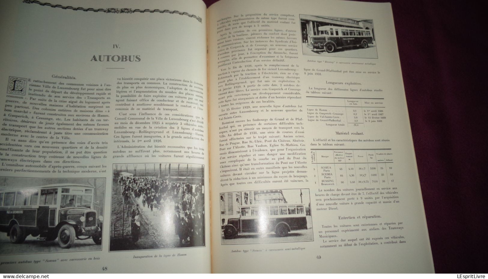 TRAMWAYS ELECTRIQUES DE LA VILLE DE LUXEMBOURG 1908 1933 Régionalisme Tram Tramway Autobus Bus Train Chemin de Fer