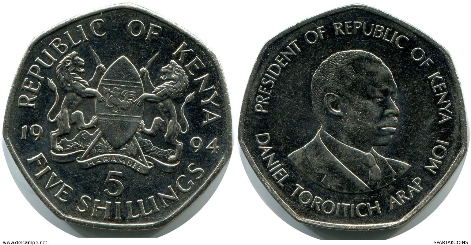 5 SHILLINGS 1994 KENYA Coin #AZ206.U - Kenya