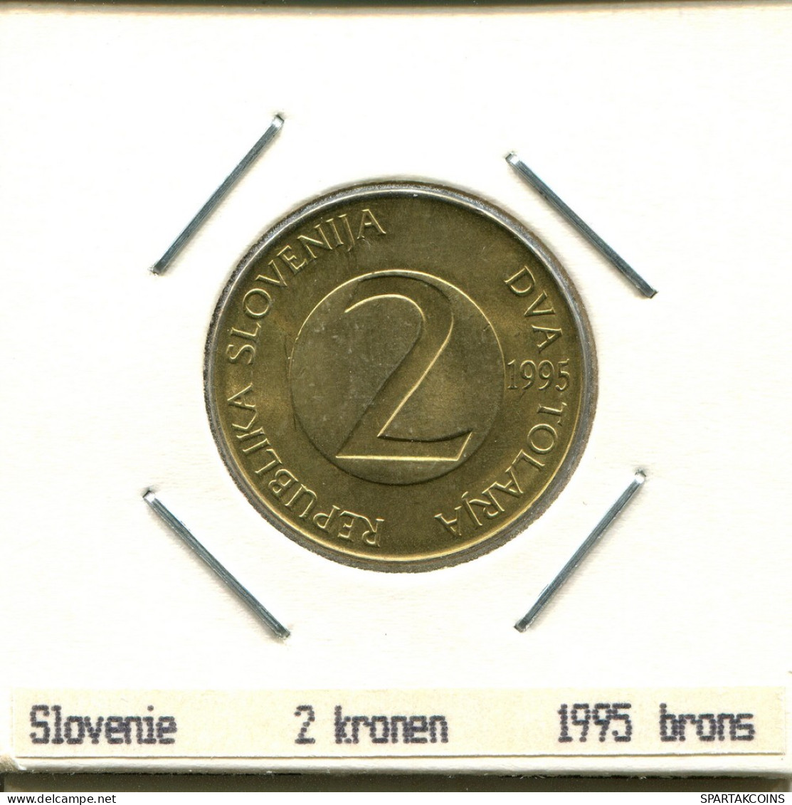 2 TOLARJA 1995 SLOVENIA Coin #AS570.U - Slowenien