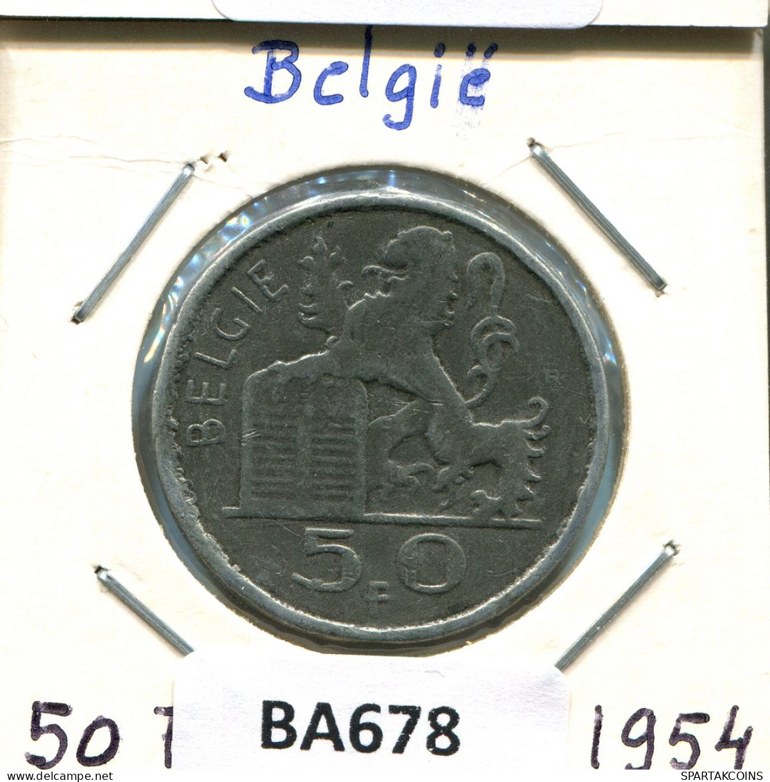 50 FRANCS 1954 DUTCH Text BELGIEN BELGIUM Münze SILBER #BA678.D - 50 Francs