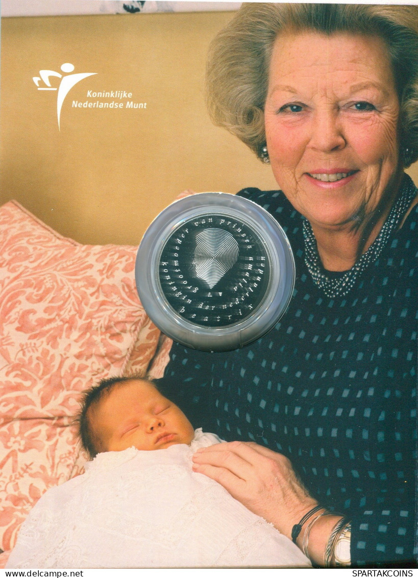 NIEDERLANDE 10 EURO Birth Of Princess Catharina 2004 Ag PROOF #SET1087.40.D - Nieuwe Sets & Testkits