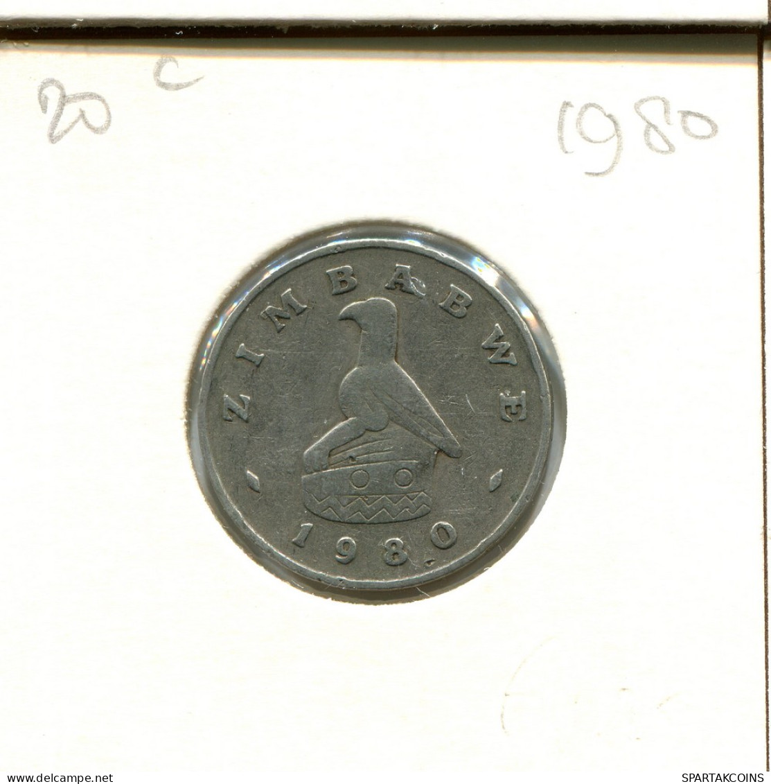 20 CENTS 1980 ZIMBABWE Coin #AT075.U - Simbabwe