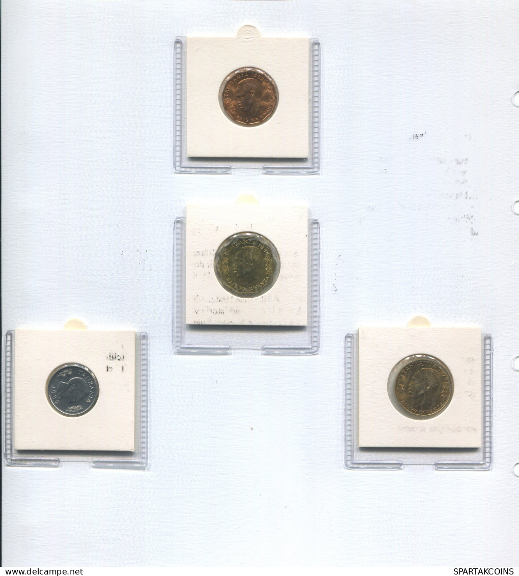 TANZANIA 1966-1990 Coin SET 5. 10. 20. 50 SENTI UNC #SET1181.5.U - Tanzanie