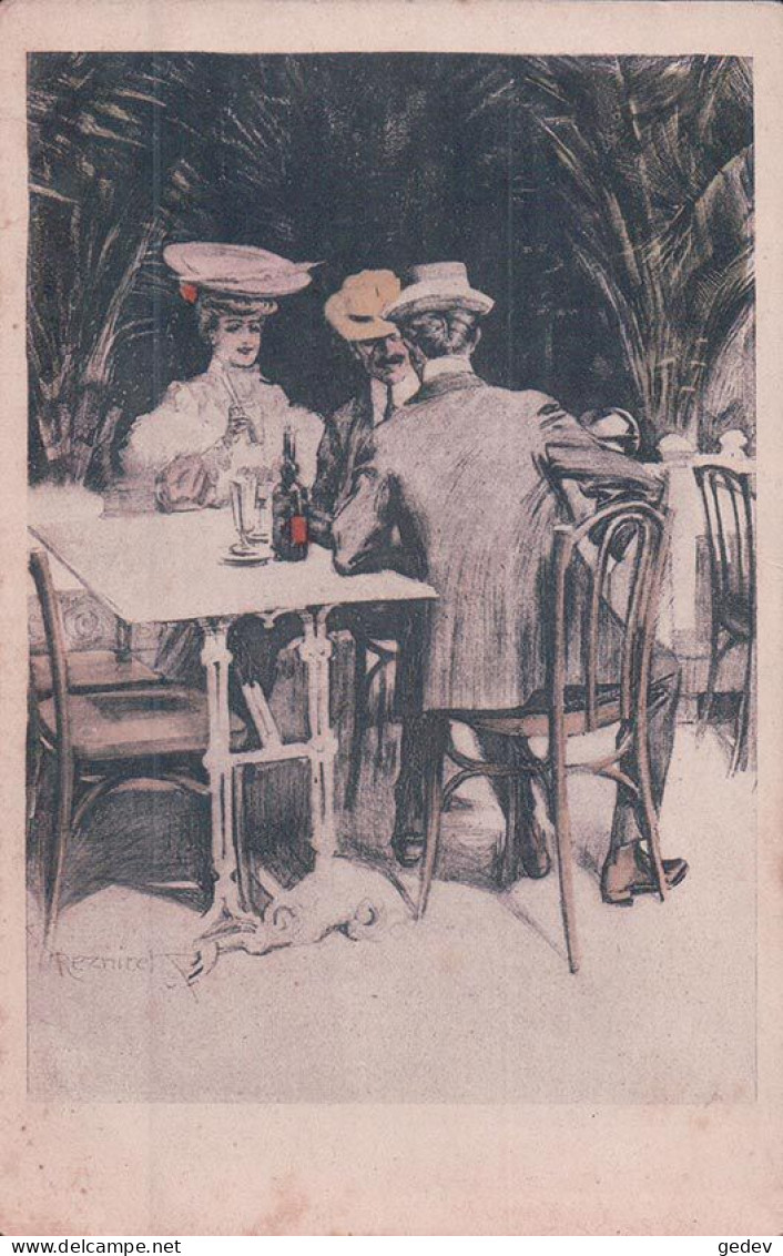 Reznicek Illustrateur, L'apéro Sur La Terrasse (10) - Reznicek, Ferdinand Von