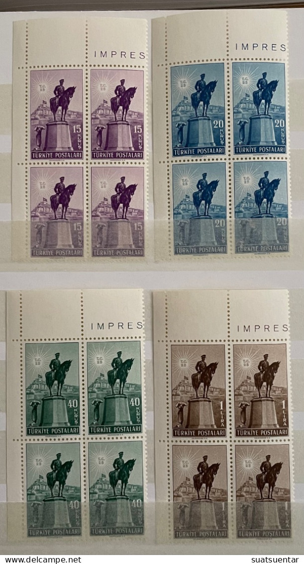 1948  25.Anniversary Of The Republik 4er Block Isfila 1578-1581 - Unused Stamps