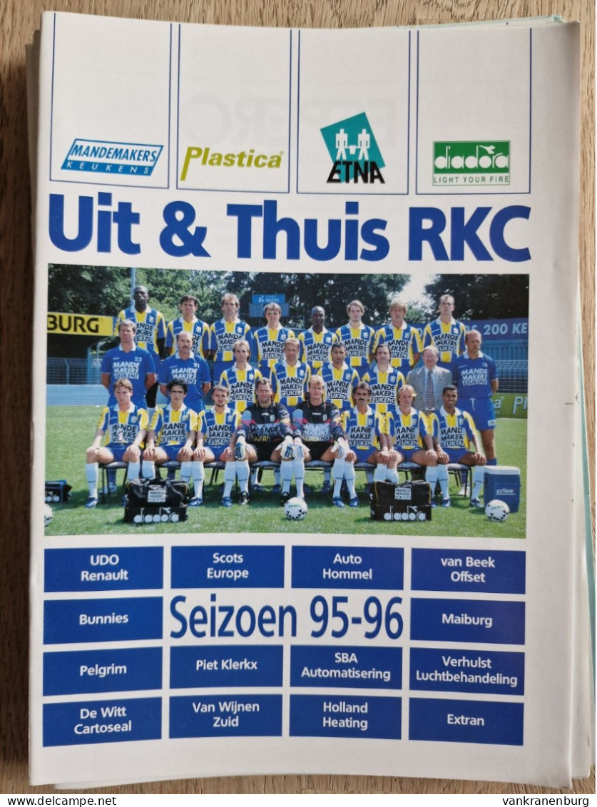 Programme RKC Waalwijk - Vitesse Arnhem - 8.9.1995 - KNVB Eredivisie  - Holland - Programm - Football - Libri