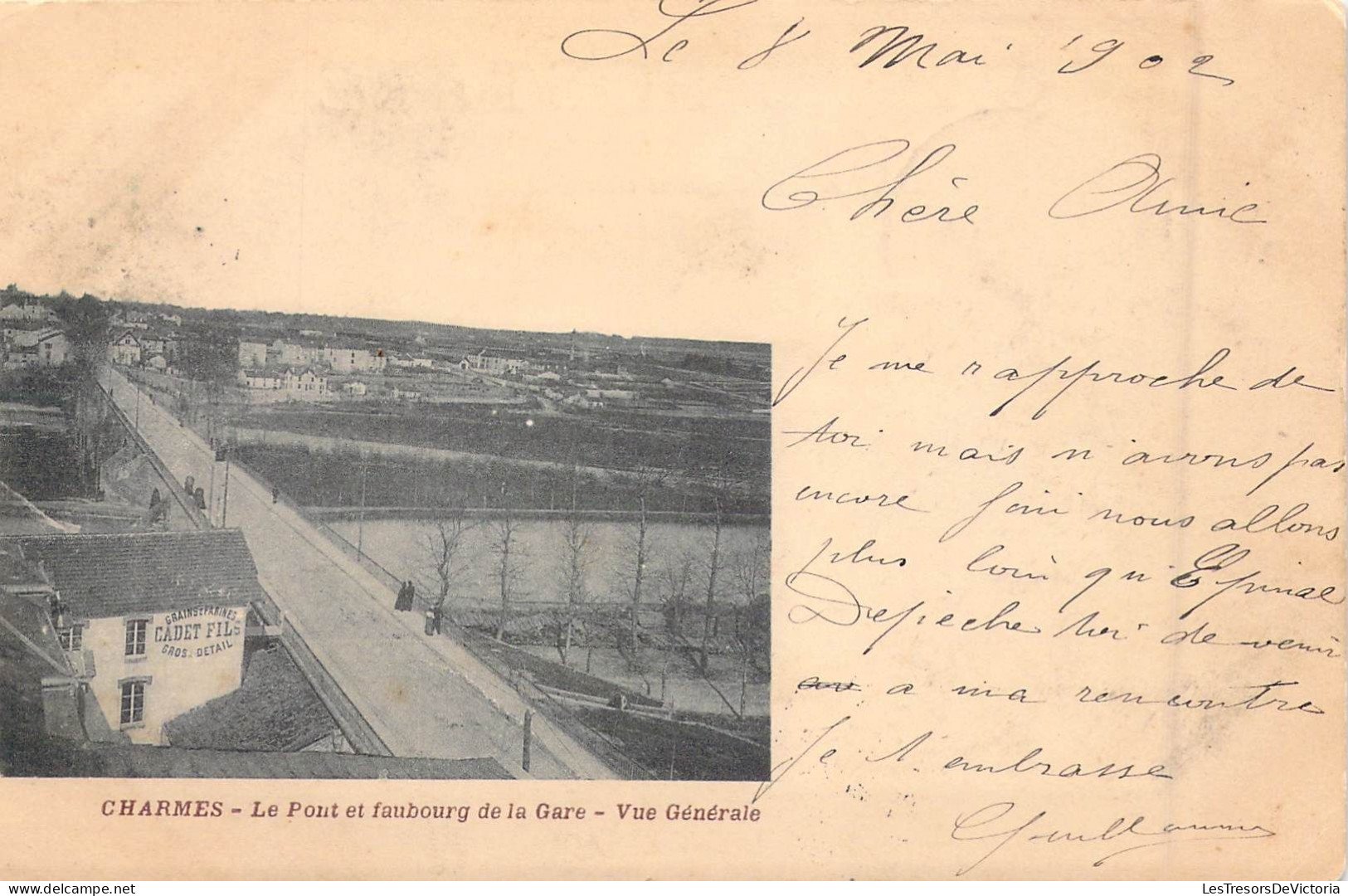 FRANCE - 88 - Charmes - Le Pont Et Faubourg De La Gare - Vue Générale - Carte Postale Ancienne - Charmes