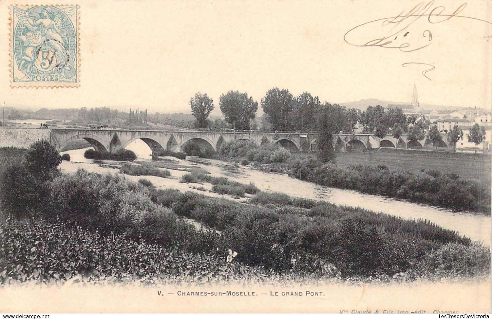 FRANCE - 88 - Charmes-sur-Moselle - Le Grand Pont - Carte Postale Ancienne - Charmes