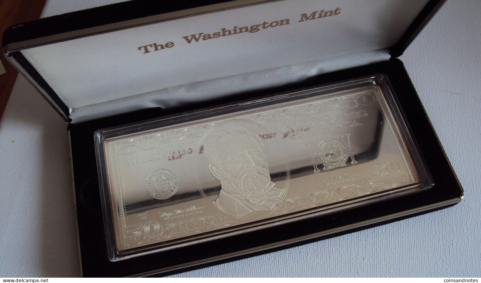 USA ‘New 1998 $50 Giant Quarter-Pound Silver Proof’ - Washington Mint - In Gift Box - Colecciones