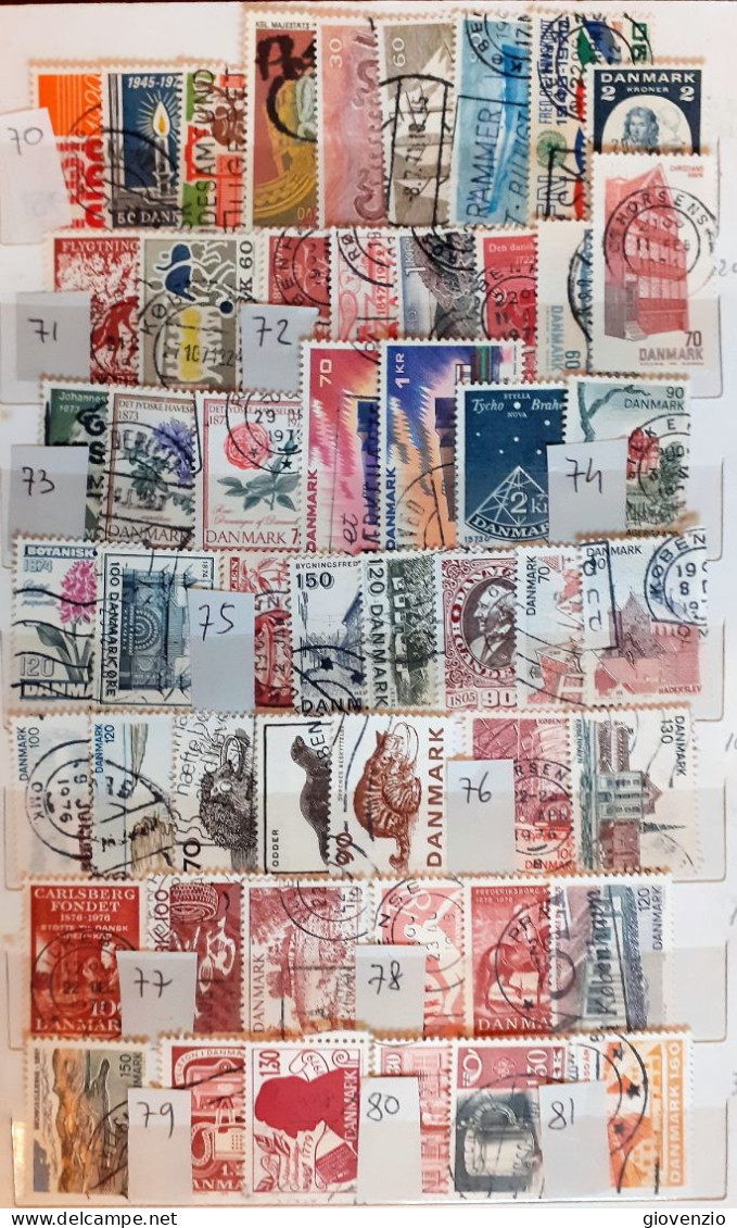 DANMARK 1960-99 USED COLLECTION IN 5 PAGES - Verzamelingen