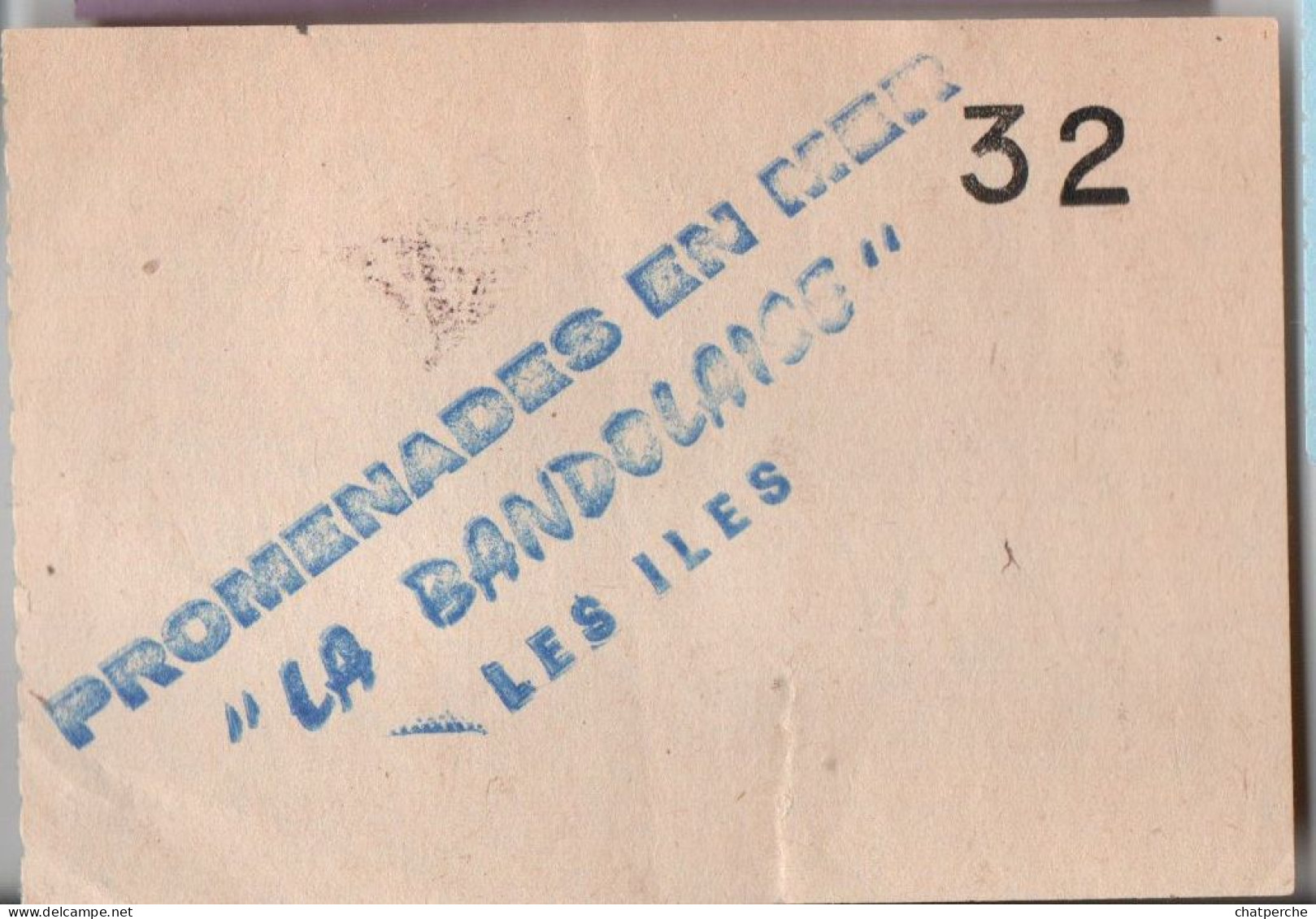 BILLET TICKET 门票 门票  PROMENADE EN MER LA BANDOLAISE LES ILES - Europa