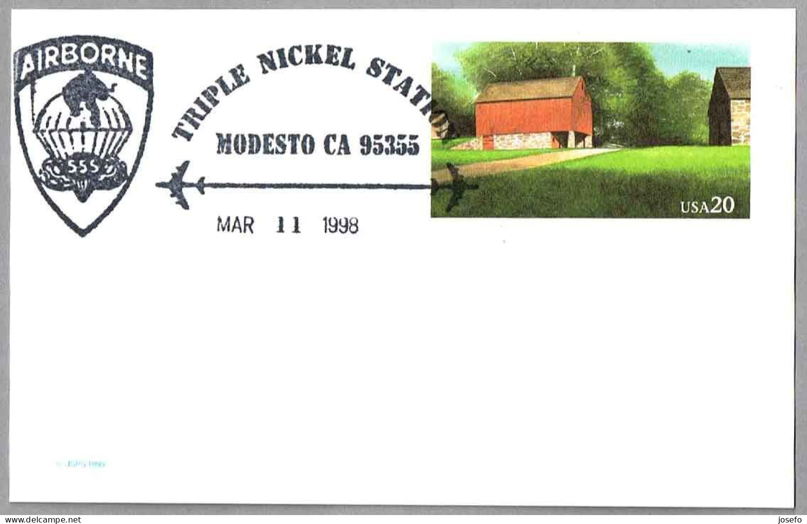 TRIPLE NICKEL STATION - Paracaidismo - Parachuting. Modesto CA 1998 - Parachutisme