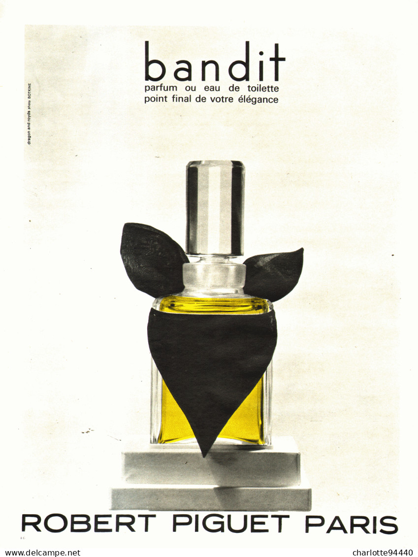 PUB PARFUM ( BANDIT ) De " ROGER PIGUET " 1966 ( 1 ) - Non Classés