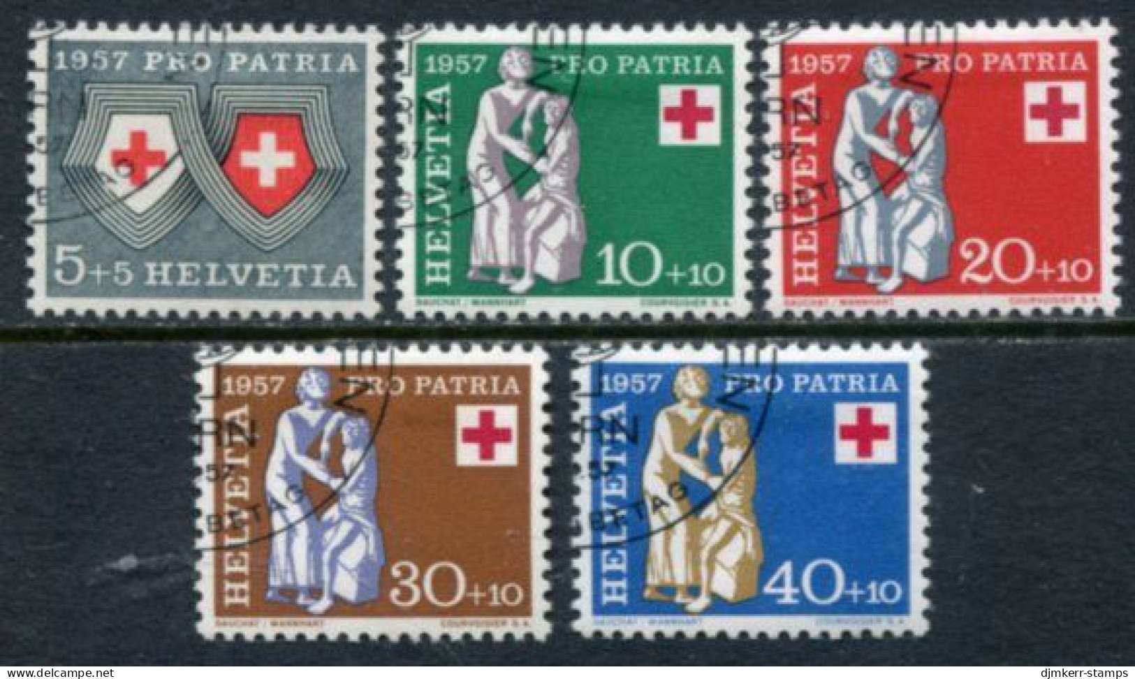 SWITZERLAND 1957 Pro Patria Used. Michel 641-45 - Used Stamps